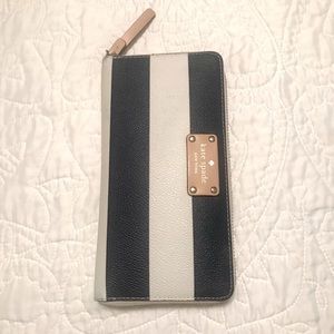 Kate Spade Stripe Zip Around Continental Wallet